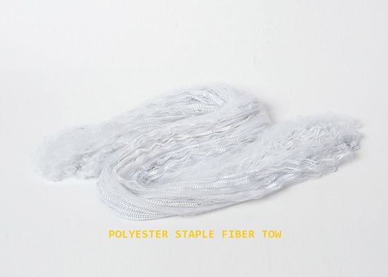 흰색 12dtex 재생 폴리에스터 스테이플 섬유 38mm