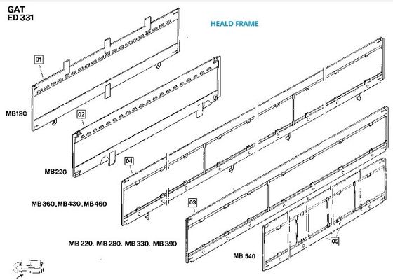 직물 직조기 ISO14001를 위한 조정자 Heald 구조 예비 품목