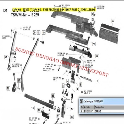 어떤 부분 : 911230147 봄은 설저 P7100 섬유 기계 예비품에 사용합니다